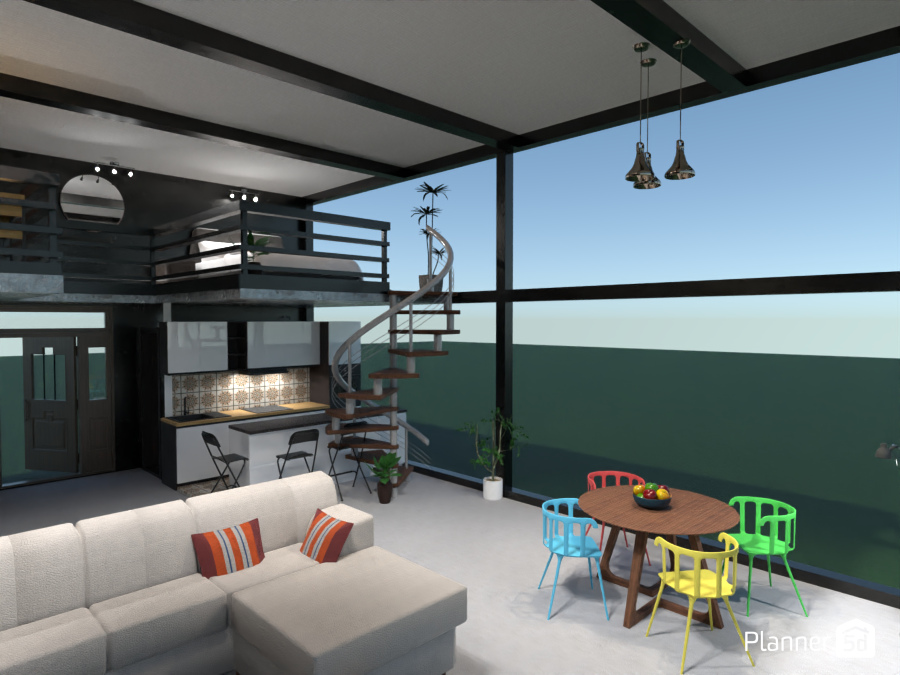 A colorful and modern loft #10431152 by Laura Dupont