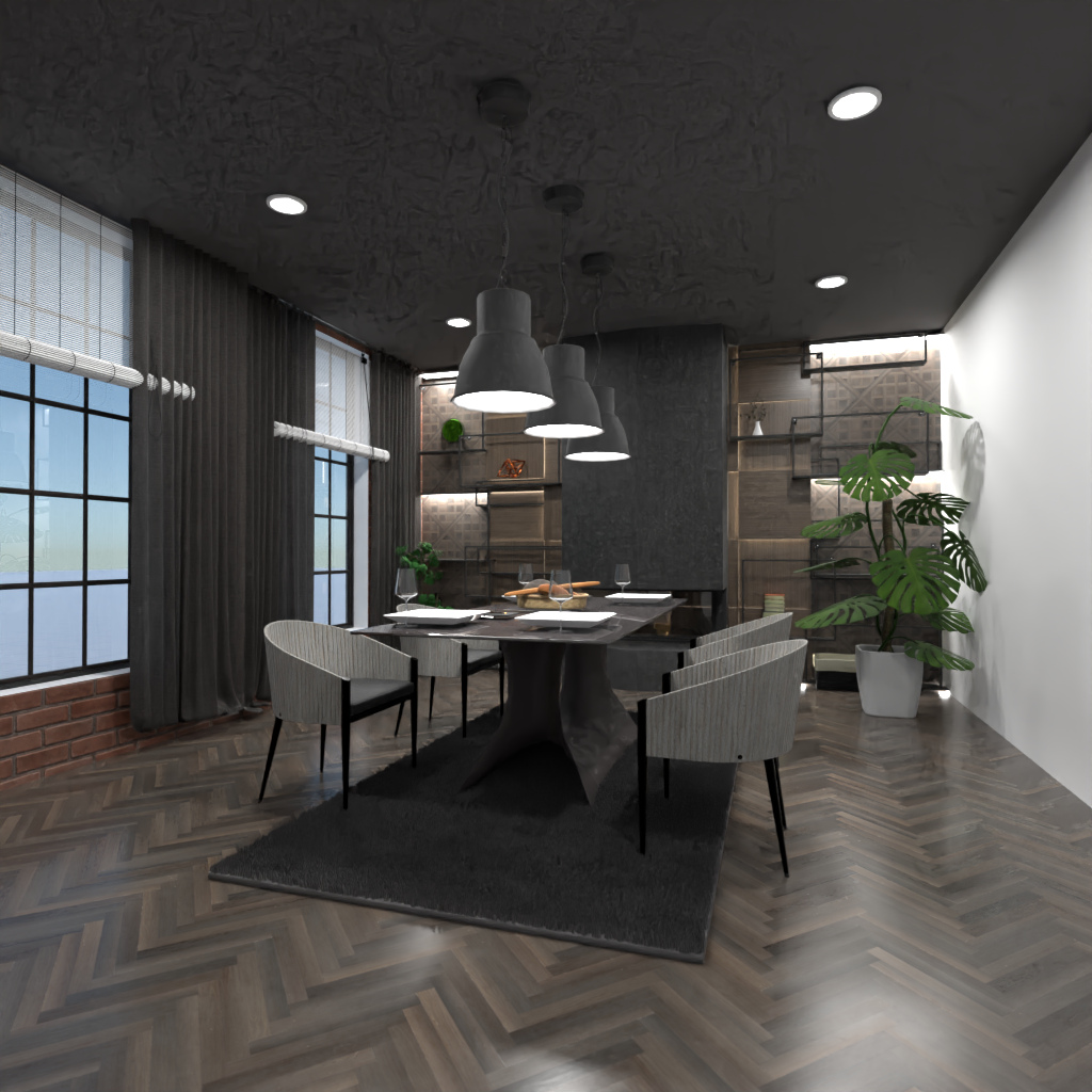 Industrial Dining Room #12604615 by Editors Choice