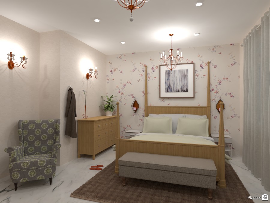 Classic bedroom in soothing color tone #3312628 by Born to be Wild