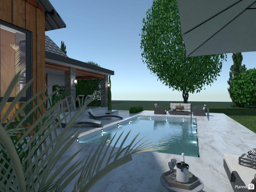 Cozy House: Pool View #2999555 by Moonface