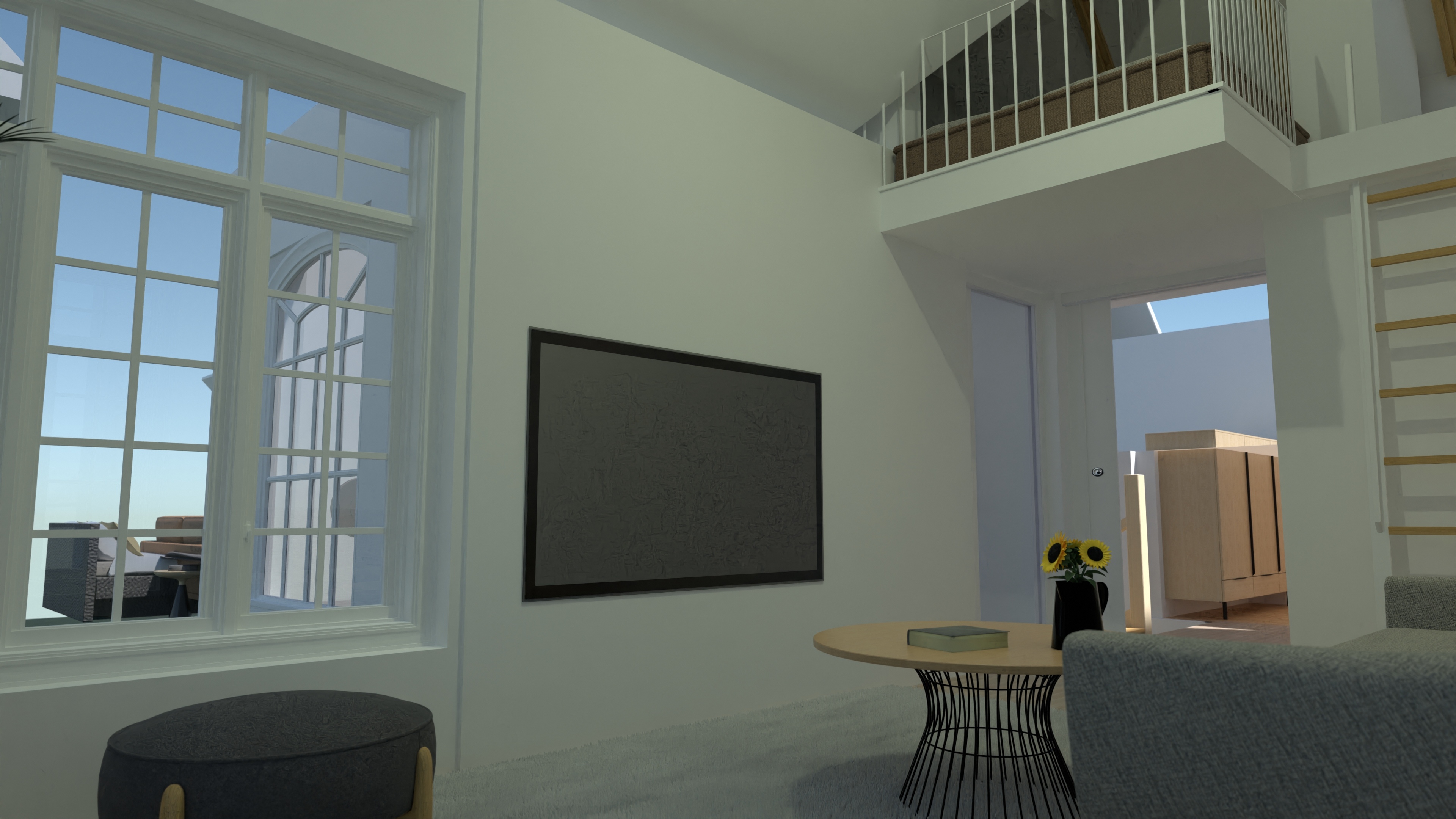 Vertical island - high cabinets - glass #23393910 by Ole