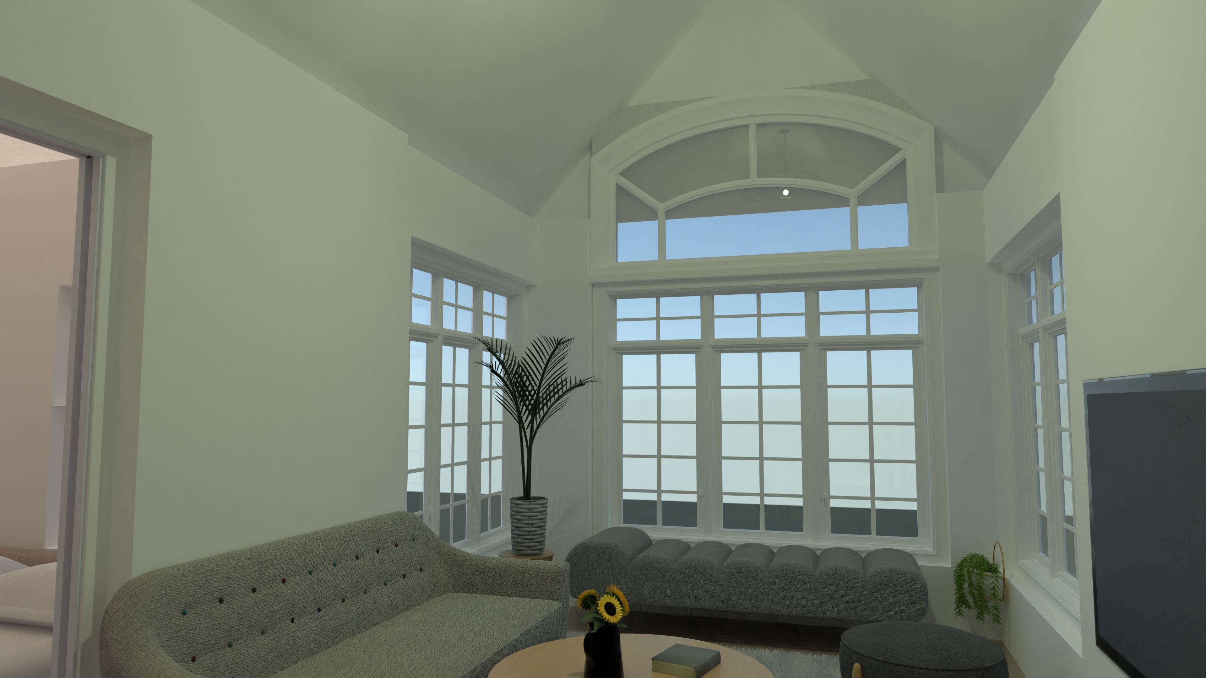 Vertical island - high cabinets - glass #23369034 by Ole