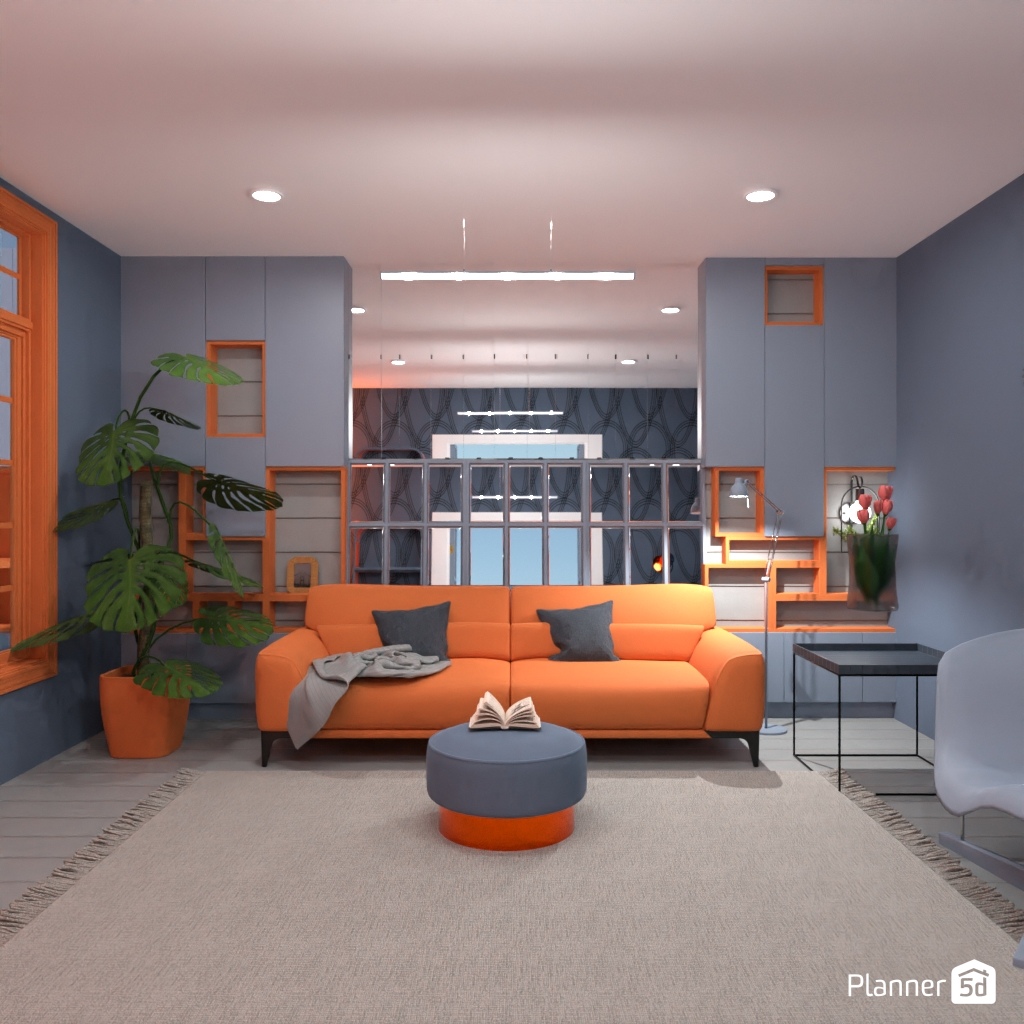 Orange sofa #3383812 by Editors Choice