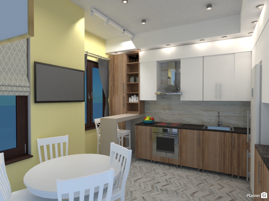 Кухня сталинка с барной стойкой #2730509 by Романцова Елена