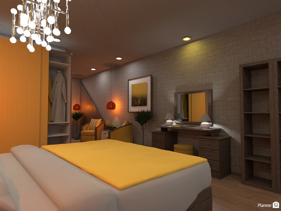 Contest design, White and Gold bedroom Render: Bedroom 2 #3629681 by Doggy