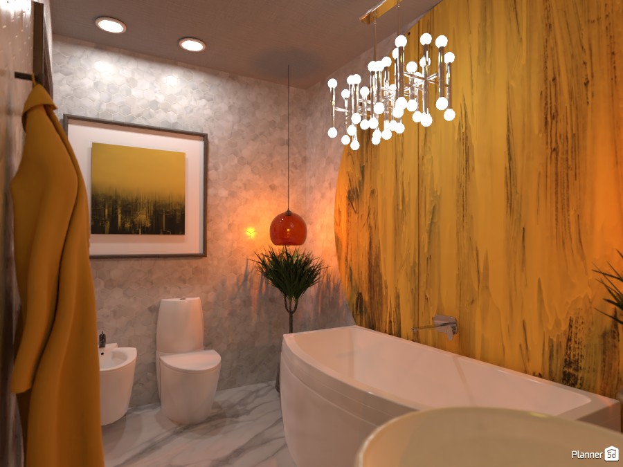 Contest design, White and Gold bedroom Render: Bathroom #3629682 by Doggy