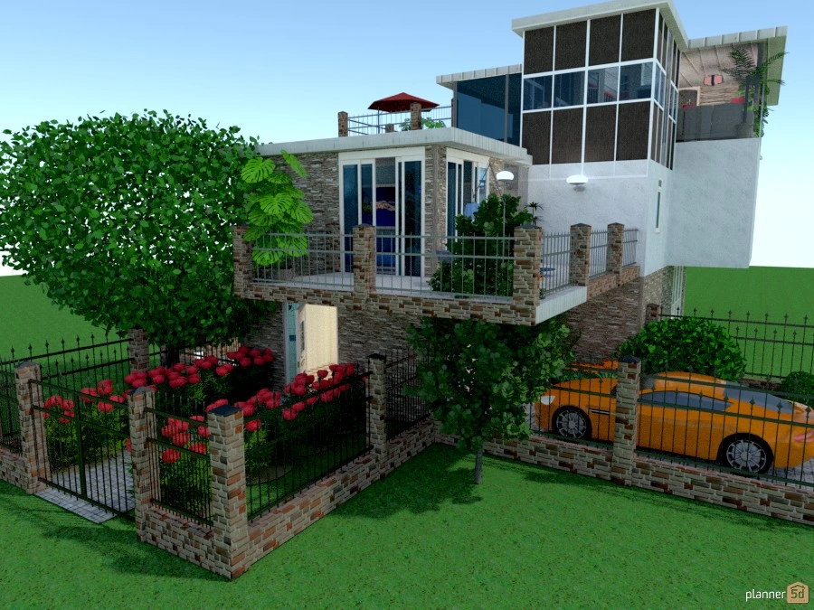 conception de jardin en 3D avec Planner 5D