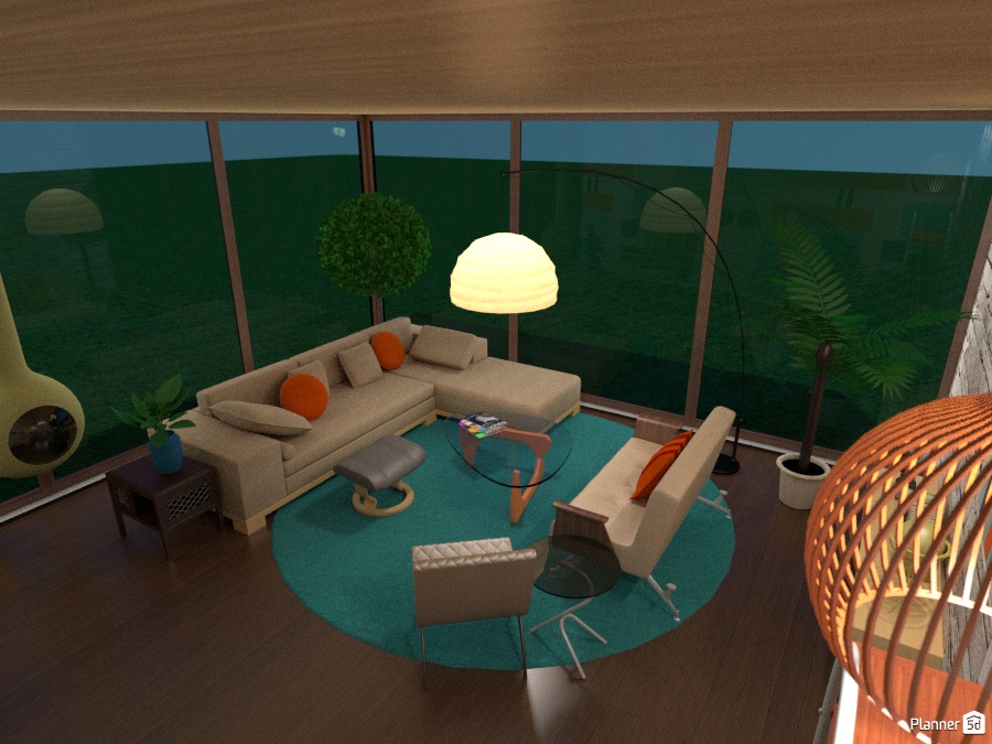 Mid-Century meets Rustic in this Modern Living Room #1445711 by Pisces Rising Design