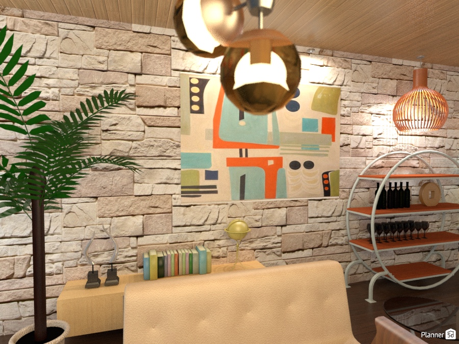 Mid-Century meets Rustic in this Modern Living Room #1454170 by Pisces Rising Design