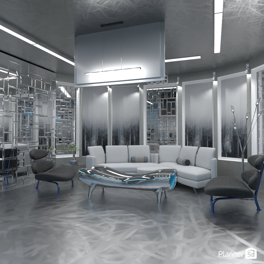 Sala de Estar Futurista #33794288 by Editors Choice
