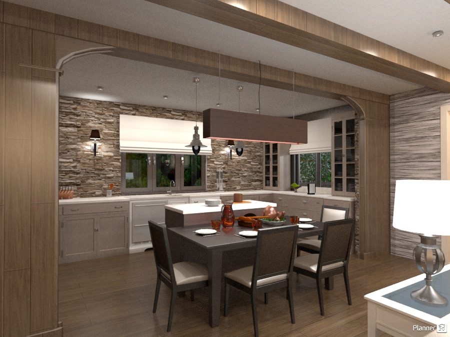 Первый этаж загородного дома #1320038 by Elena Strenova