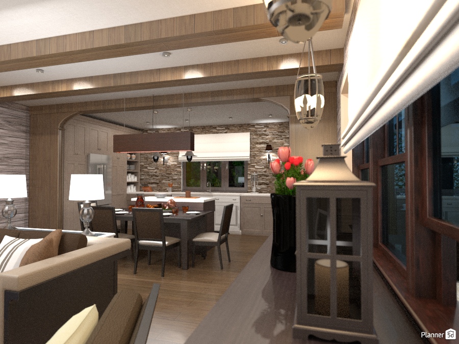 Первый этаж загородного дома #1320044 by Elena Strenova