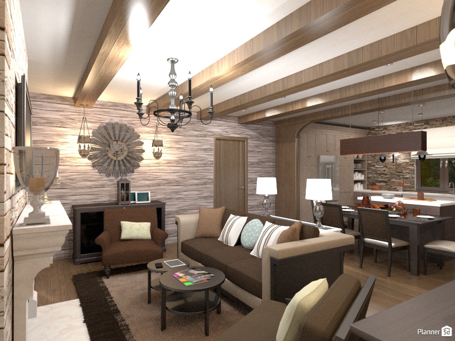 Первый этаж загородного дома #1320359 by Elena Strenova