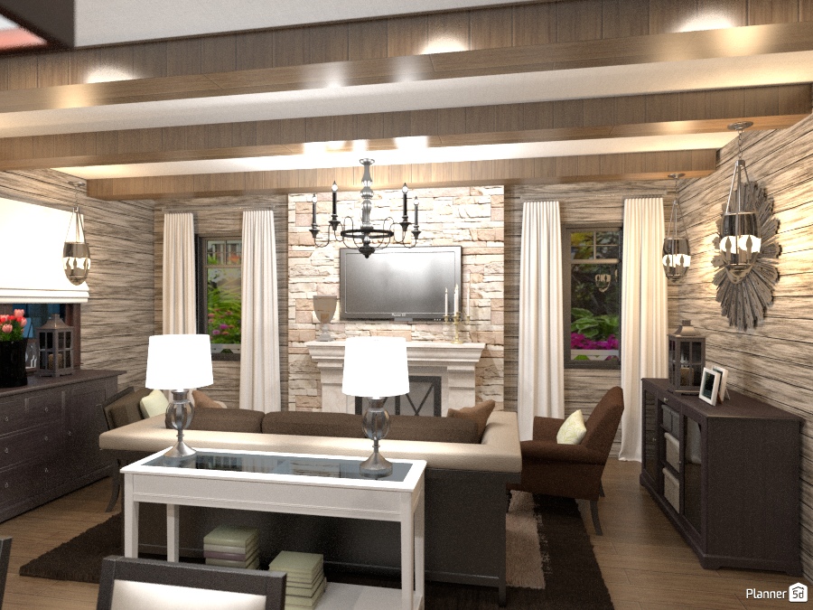 Первый этаж загородного дома #1320368 by Elena Strenova