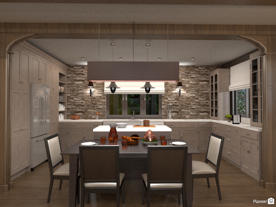 Первый этаж загородного дома #1320420 by Elena Strenova