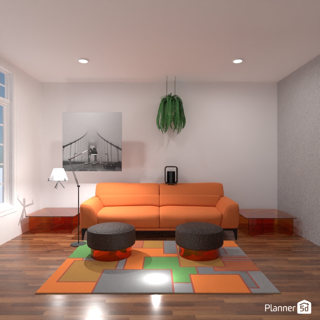 Orange sofa #24642408 by Editors Choice