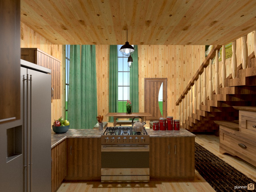 custom staircase n country loft #1004418 by Joy Suiter