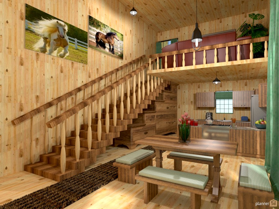 custom staircase n country loft 1004421 by Joy Suiter image