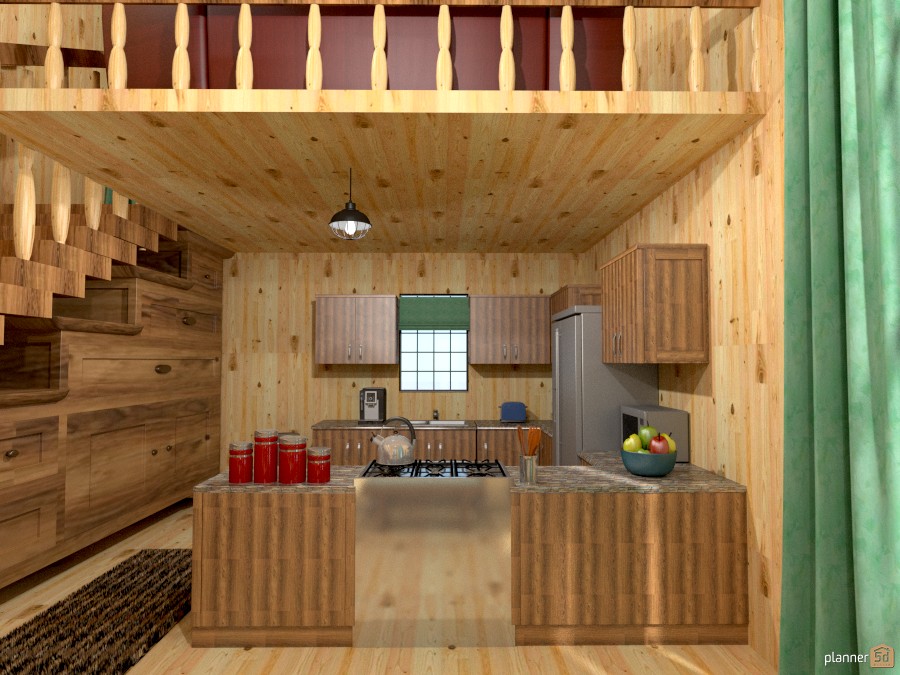 custom staircase n country loft #1004356 by Joy Suiter
