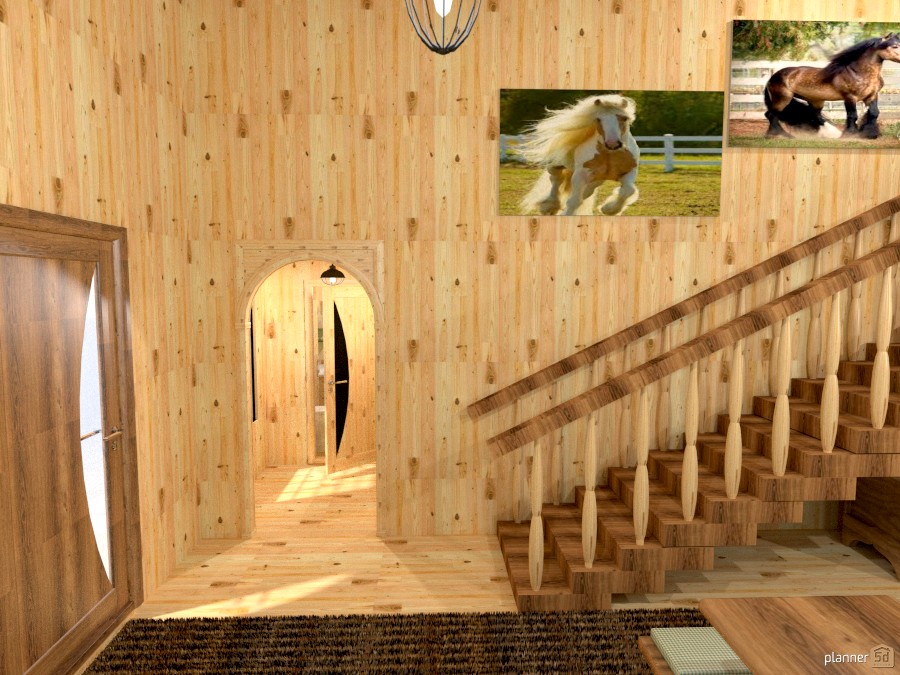 custom staircase n country loft #1004365 by Joy Suiter