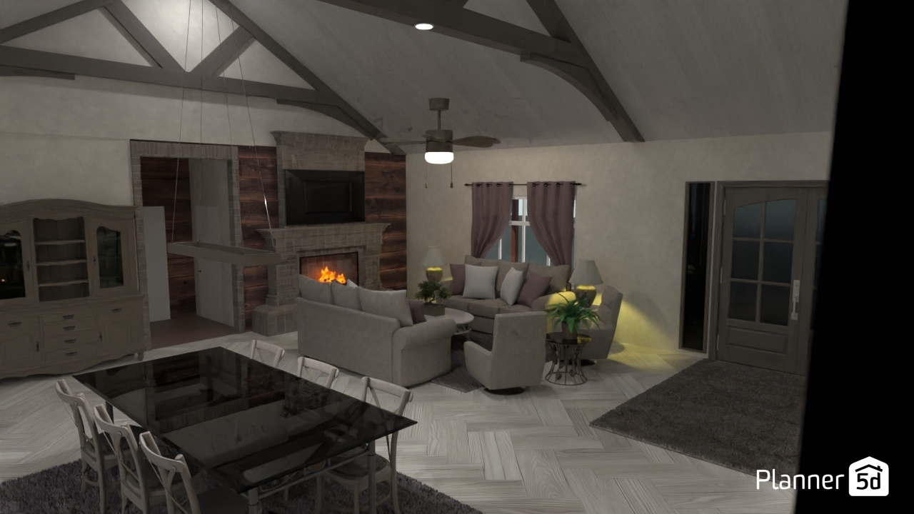 Farmhouse Living Room #28836592 by Gina