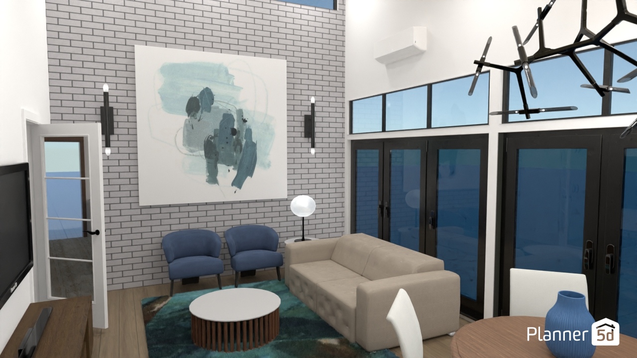 verriere salle a manger cuisine turquoise copier #23396238 by User 157527694