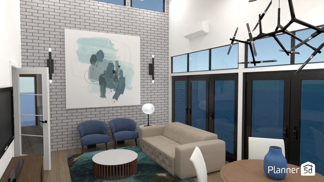 verriere salle a manger cuisine turquoise copier #23396274 by User 157527694