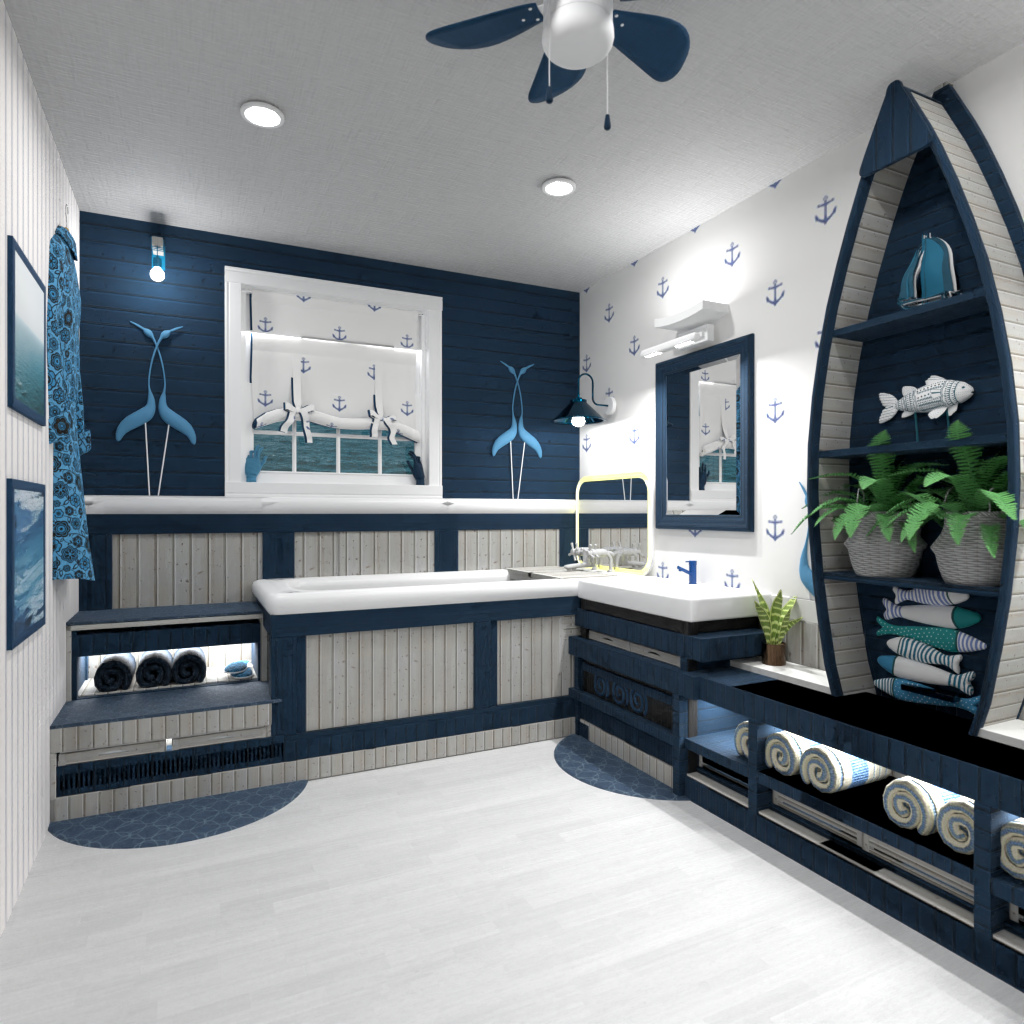 Nautical bathroom #12282919 by Editors Choice