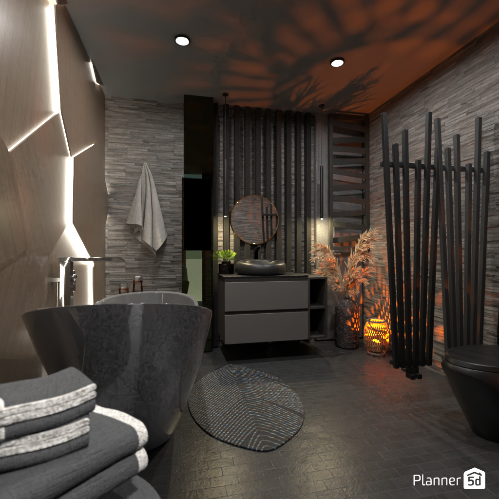 Dark Bathroom #17635859 by Editors Choice