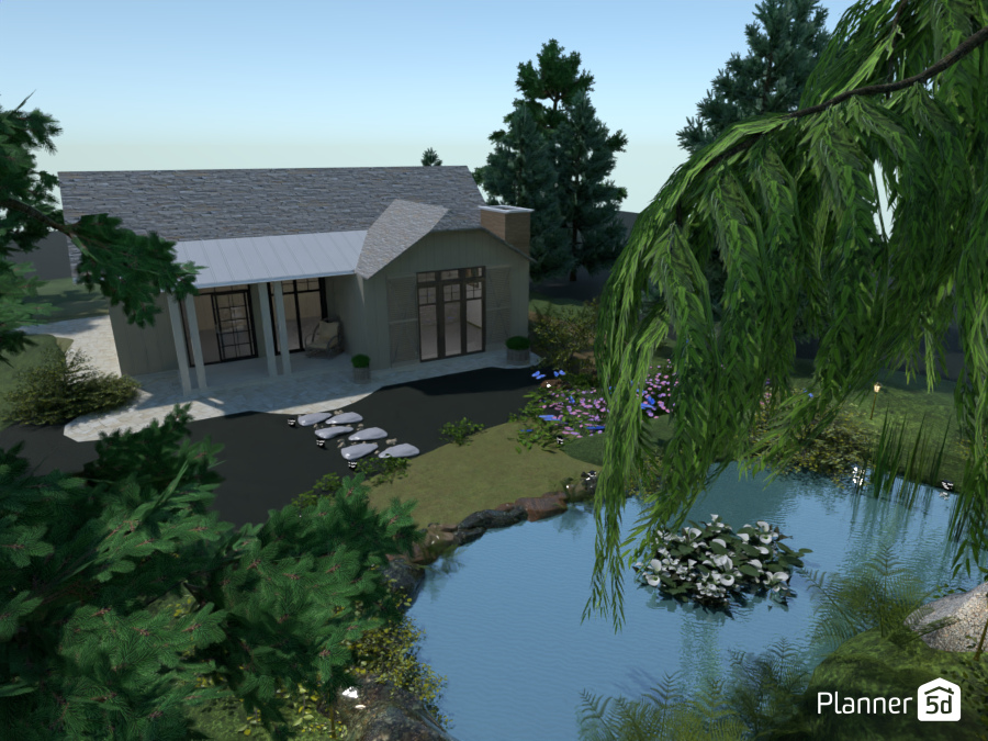 Cottage house by the lake #7514026 by MDesigns