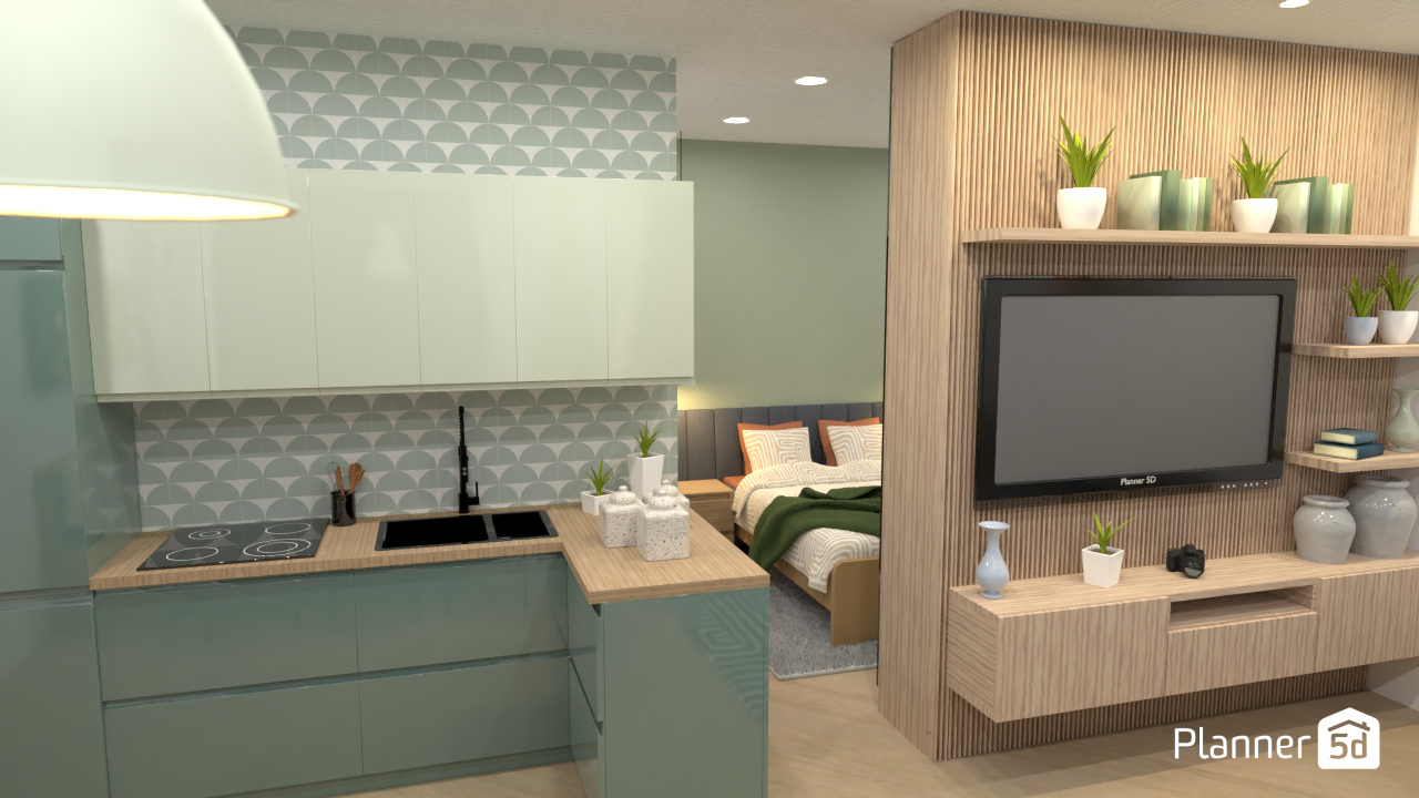 Studio Verde e Azul 2 #6337441 by Mari Mond