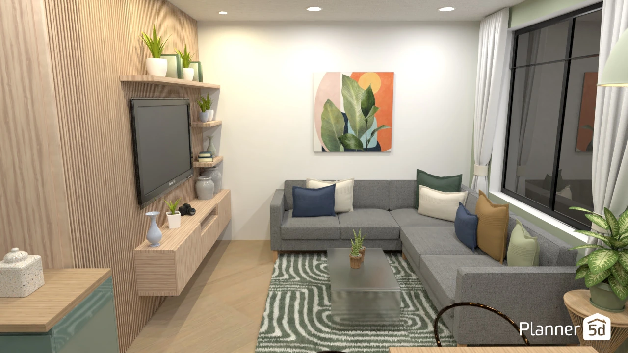 Apartamento Verde e Azul #94090 by Mari Mond