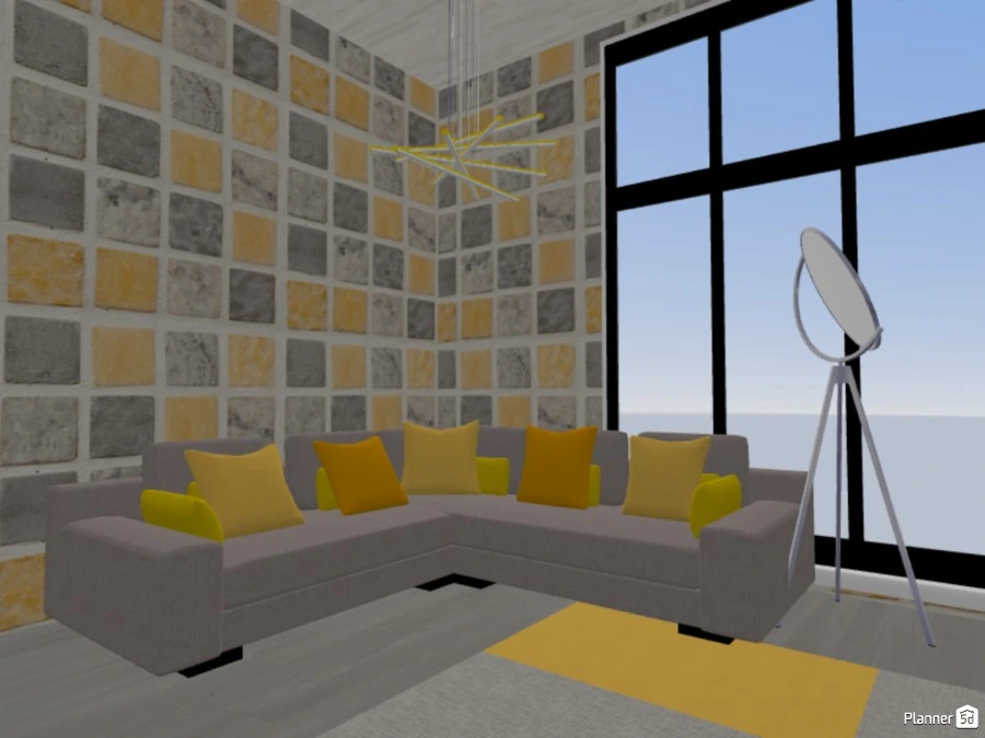 Super Cool Yellow and Gray Penthouse #86156 by Tessa