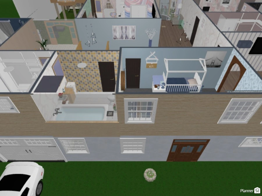Family house - Free Online Design | 3D Floor Plans by Planner 5D
