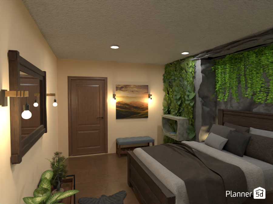 Forest bedroom : Design battle contest #12872059 by Gabes