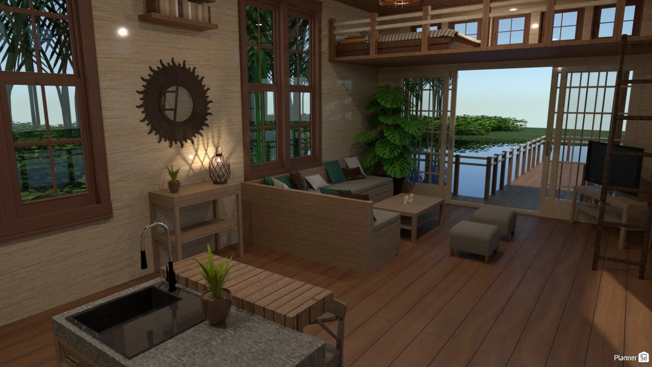 Casa en el lago. #84462 by Hall Pat