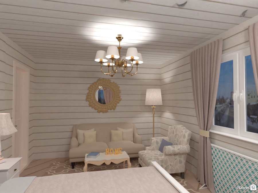 Спальня в деревянном доме #3025122 by Elena Strenova