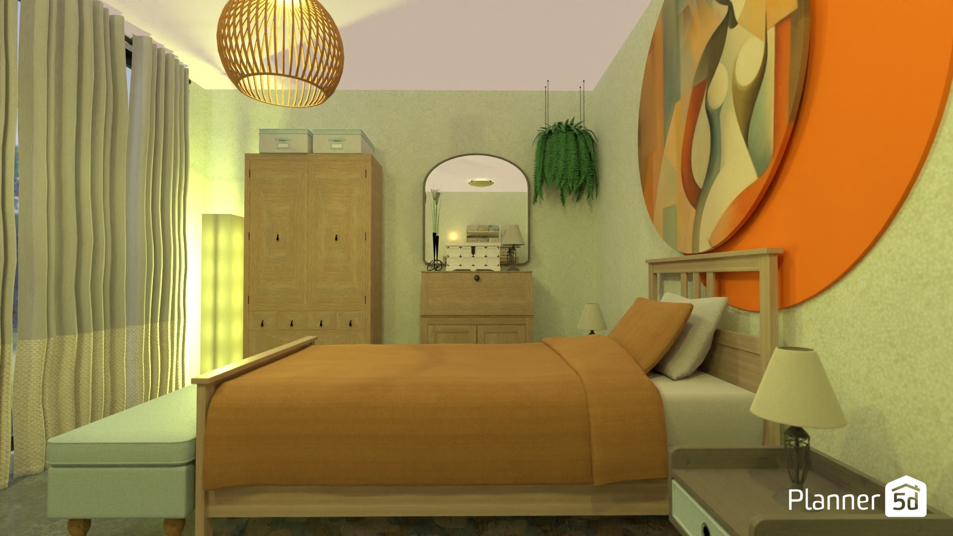 dormitorio con acento gráfico #30824152 by Yolanda Infante Garrido