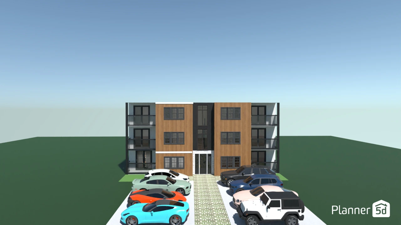 6 unit building - Free Online Design | 3D Floor Plans by Planner 5D