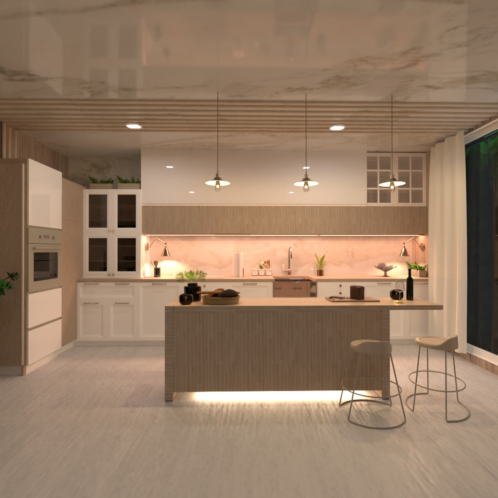 Brown and White Kitchen #11494548 by Editors Choice