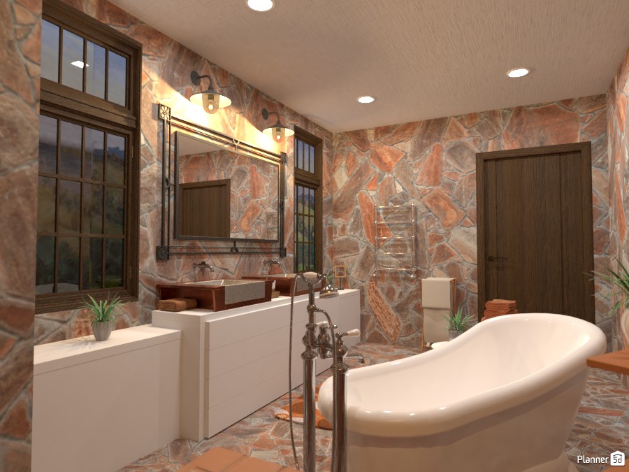 Country interior style: bathroom #3900317 by Gabes