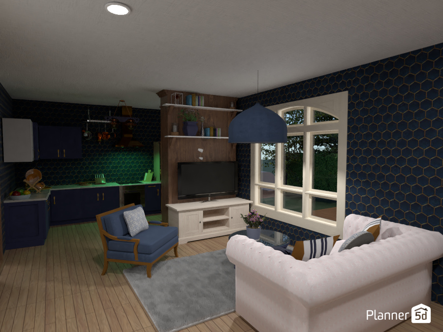 living room and kitchen #6333385 by Anonymous:):)