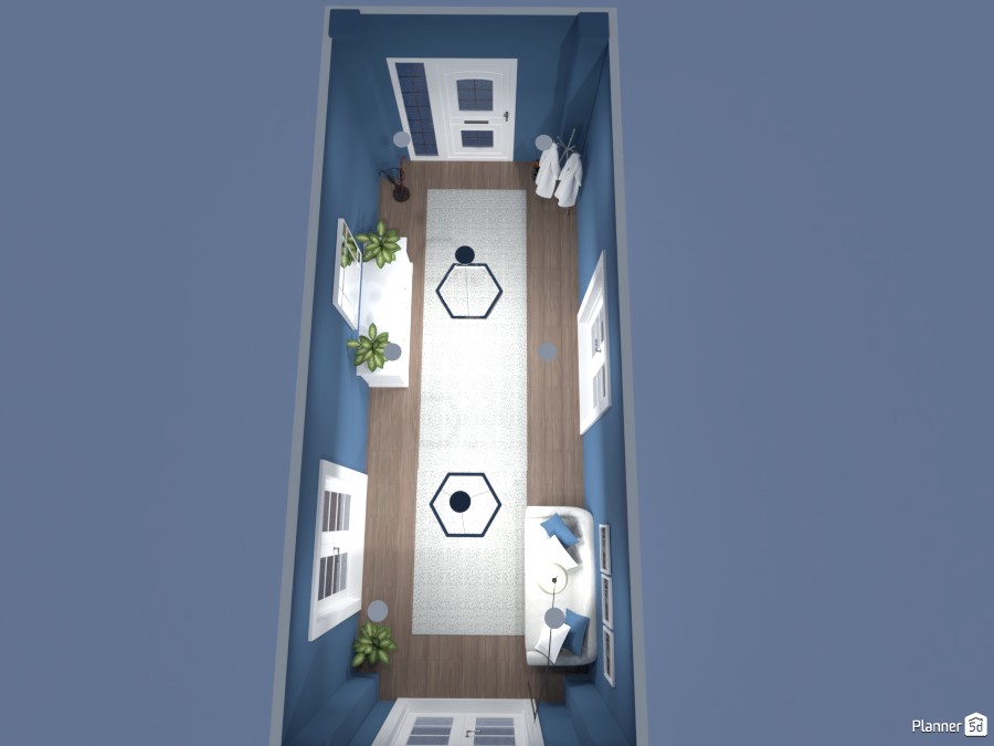 Blue hallway #4389617 by Doggy