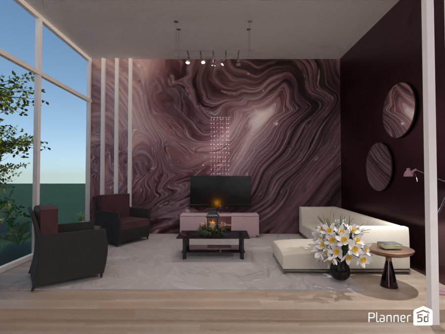 Pink Living Room 10079784 by Liz image