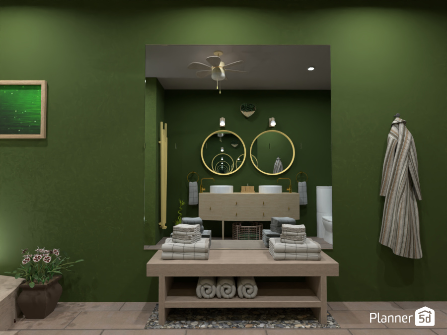 Green bathroom 2 #8090073 by Rita