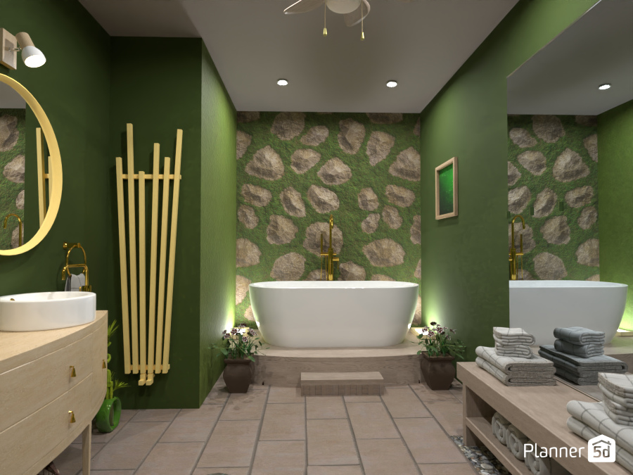 Green bathroom #8090089 by Rita