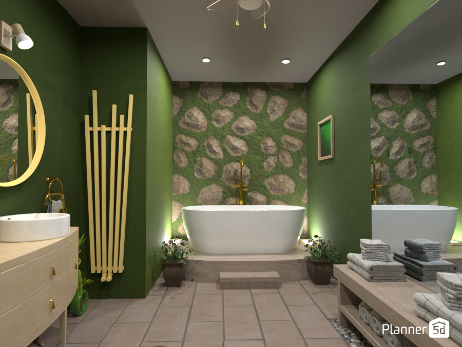 Green bathroom 8090089 by Rita image