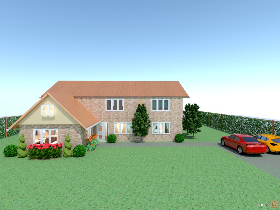 brick house w/driveway #781205 by Joy Suiter