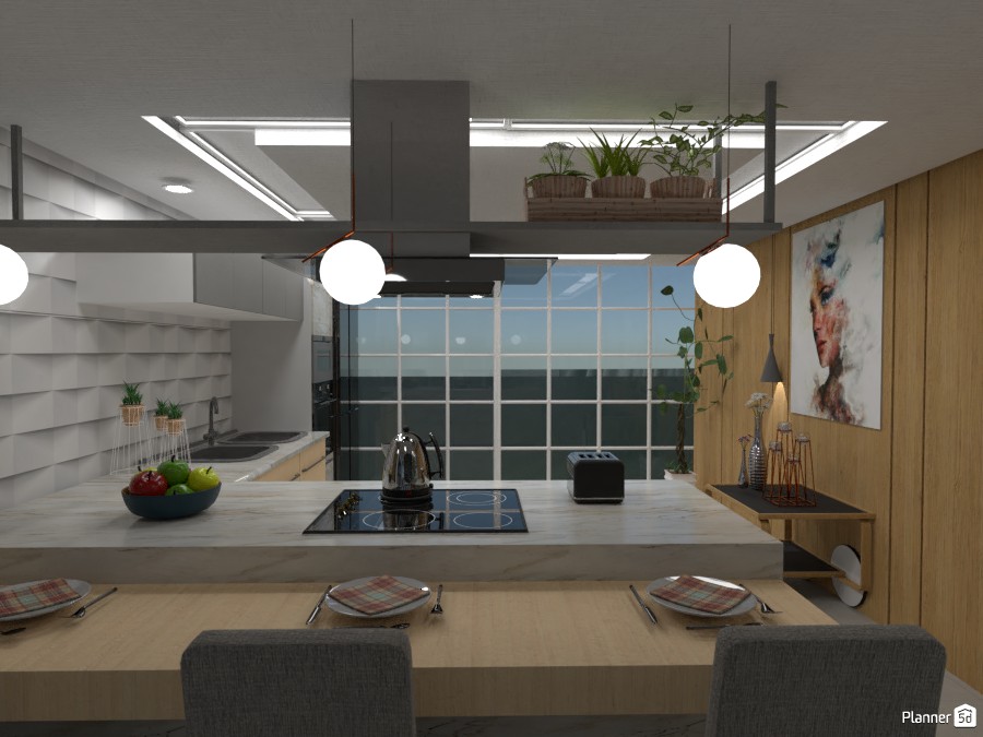 Cozinha da casa com pé direito duplo ♥️ #3281965 by Wallmi