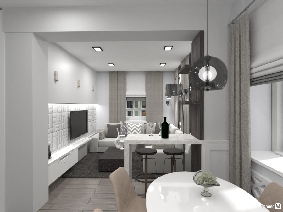 Кухня-столовая-гостиная #1976741 by Elena Strenova